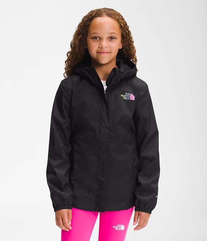 The North Face Jacket Antora Rain Black - Girls - Thailand JRLKG-4183